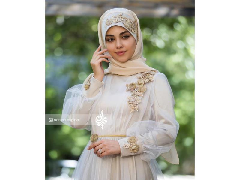 لباس عقد محضری با حجاب | تا 50 % تخفیف در حراجی حریران از طراحی پارچه تا لباس